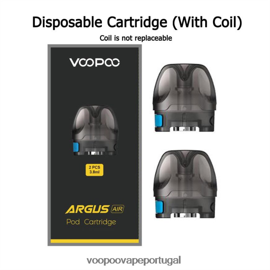 VOOPOO ARGUS AIR cartucho de cápsula (2 unidades) - VOOPOO Vape Drag Portugal pod com bobina de 0,8 ohm 2286NR535