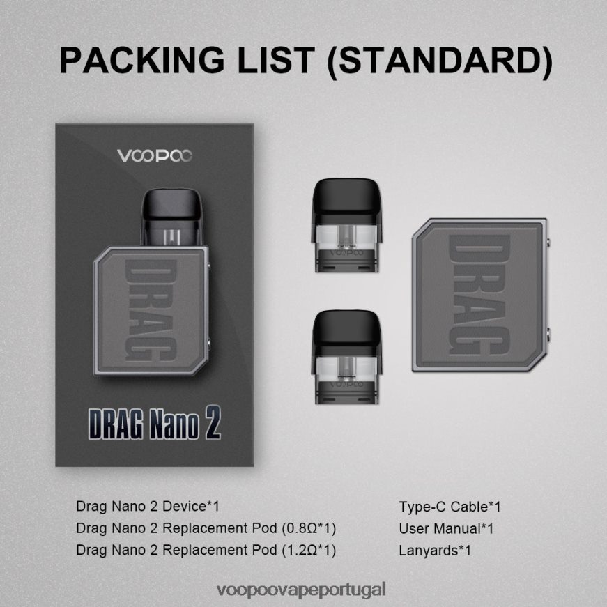 VOOPOO DRAG NANO 2 conjunto de cápsulas - VOOPOO Vape Portugal chá verde 2286NR152