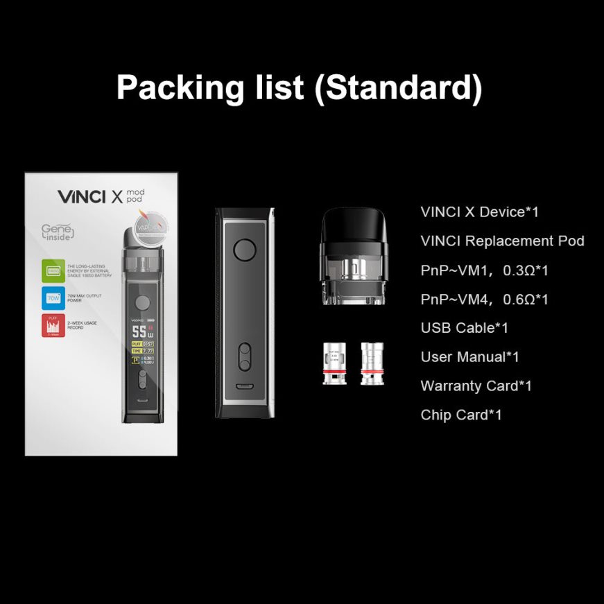 VOOPOO VINCI X kit mod pod - VOOPOO Vape Argus fibra de carbono 2286NR346